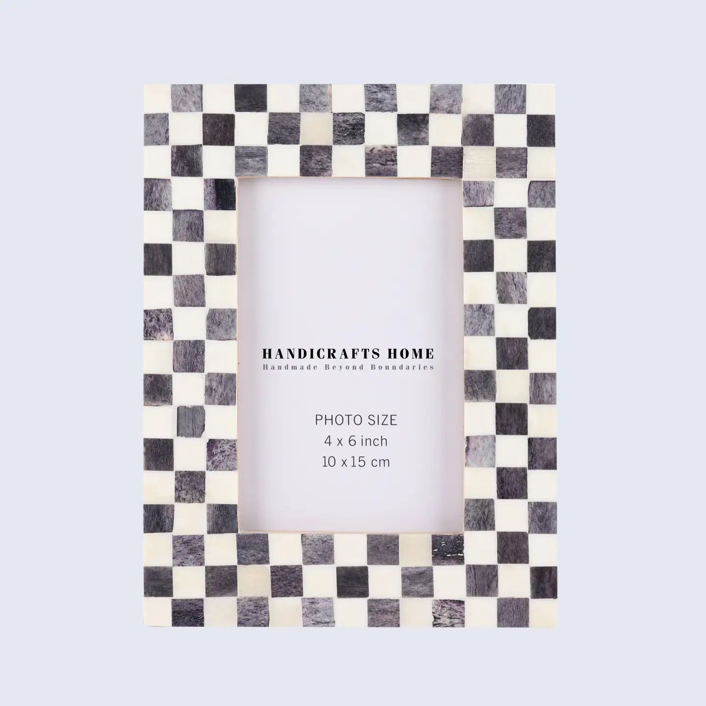 4 x 6 Black &amp; White Check Frame