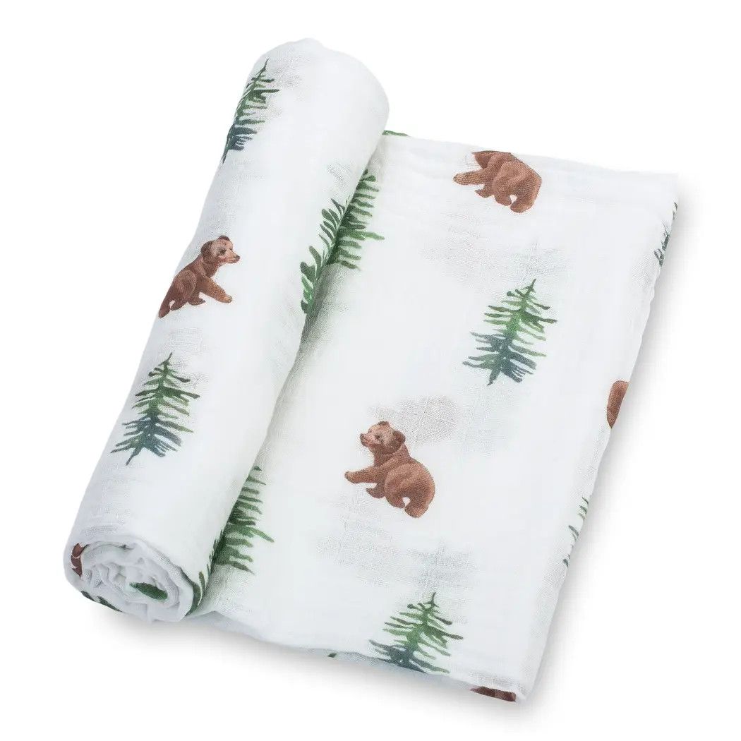 Brown Bear Swaddle Blanket