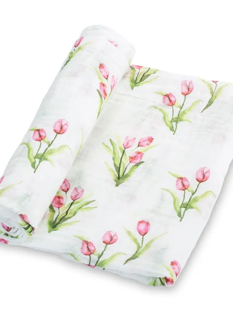 Tulip Garden Baby Swaddle Blanket