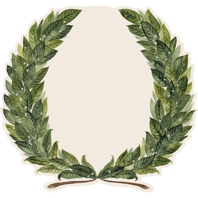 Green Laurel Die Cut Paper Placemat