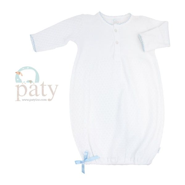 Paty Placket Gown - Blue