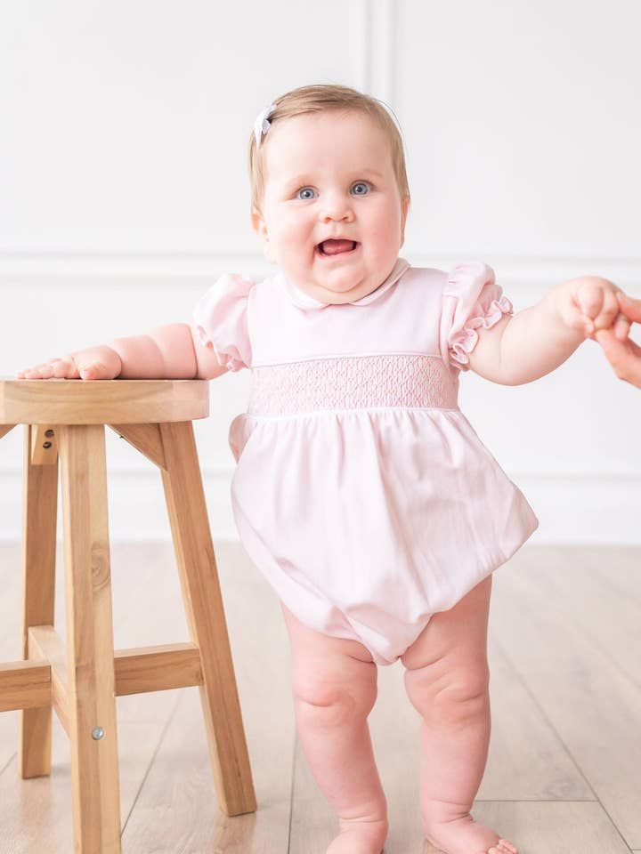 Pink Smocked Bubble