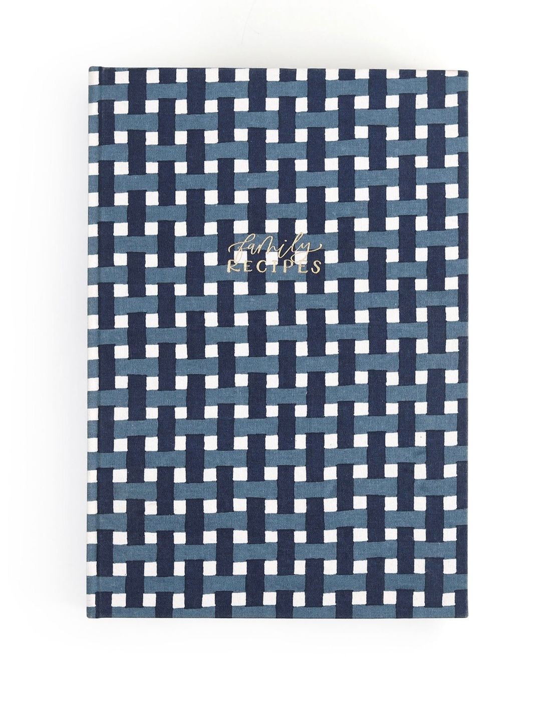 Navy Gingham Heirloom Recipe Book