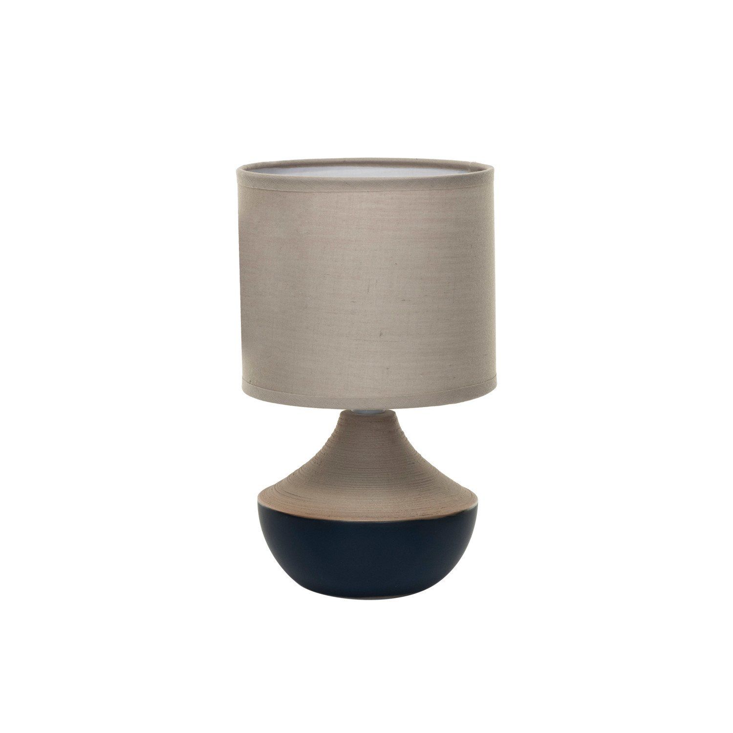 Mini Stoneware Lamp with Linen Shade