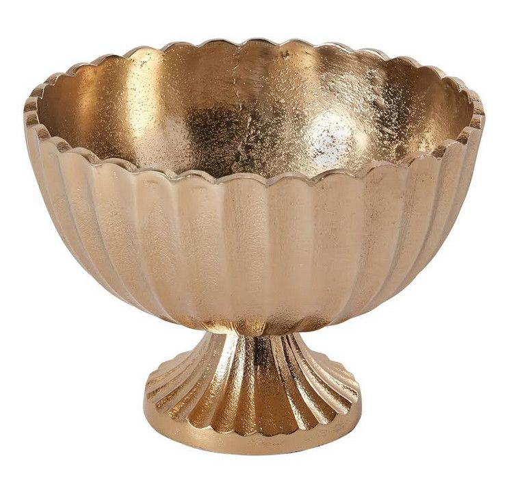 Large Gold Scallop Bowl