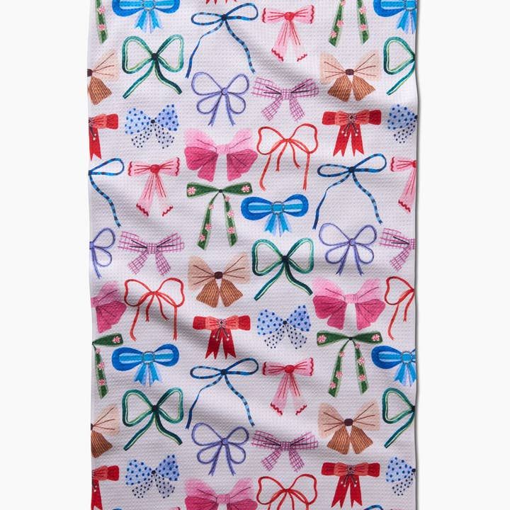 Geometry Bows Kitchen Tea Towel
