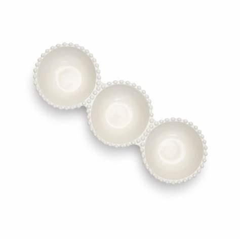 White Beaded Tidbit Dish