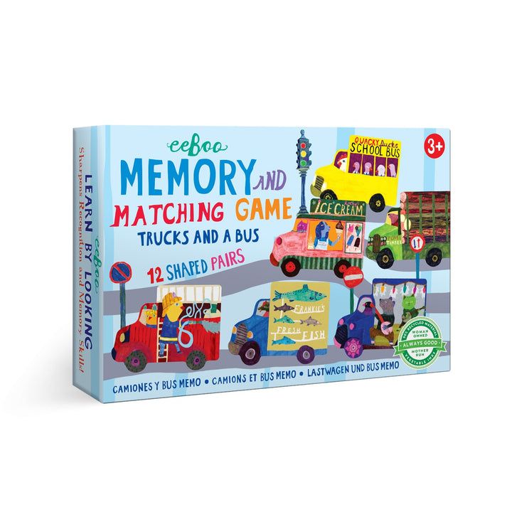 Eeboo Trucks and Bus Little Matching Game