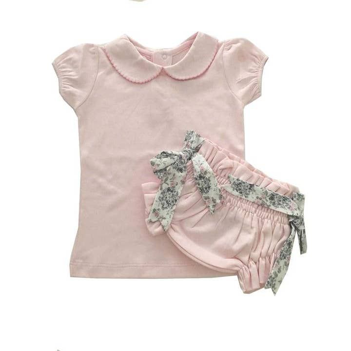 Baby Shirt Pink Liberty Flowers