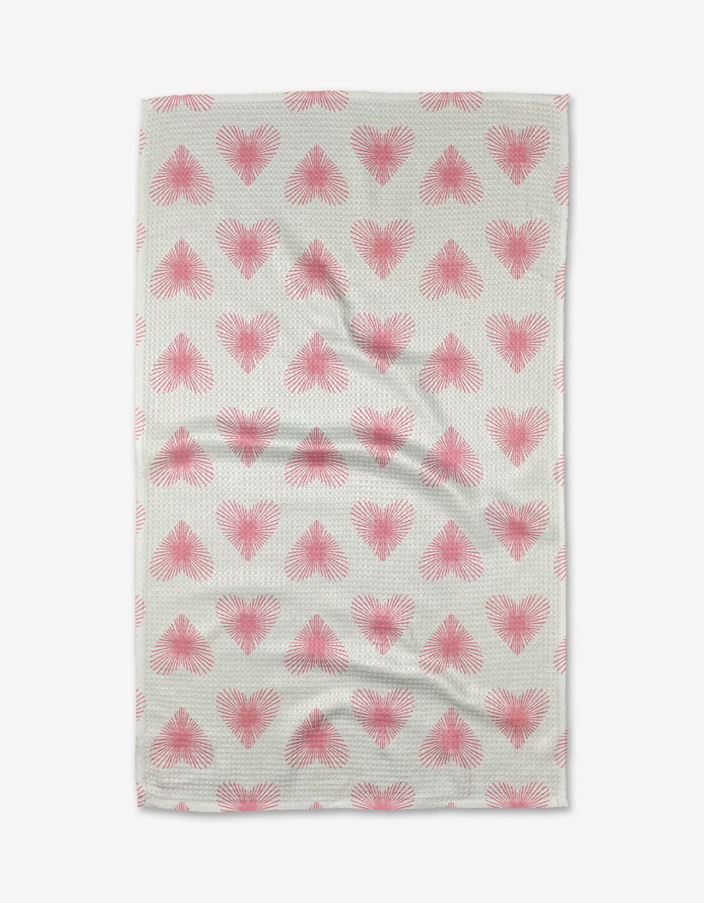 Geometry Life Line Hearts Kitchen Tea Towel