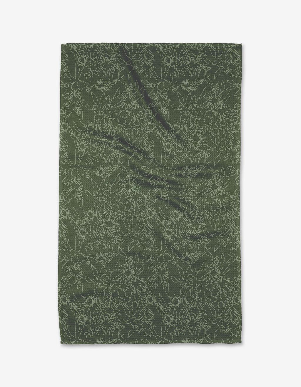 Geometry Matcha Florals Kitchen Tea Towel