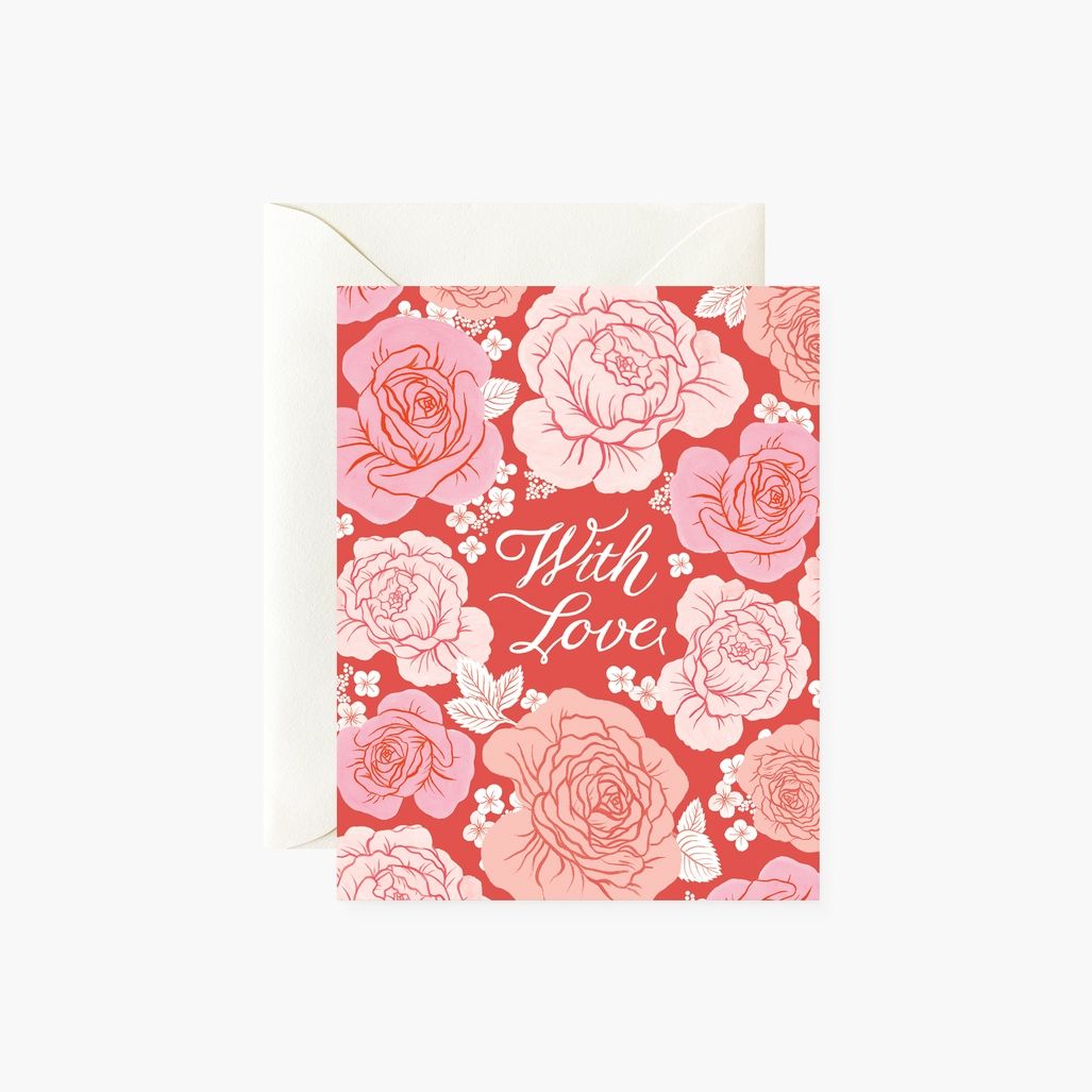 With Love Valentine&#39;s Card