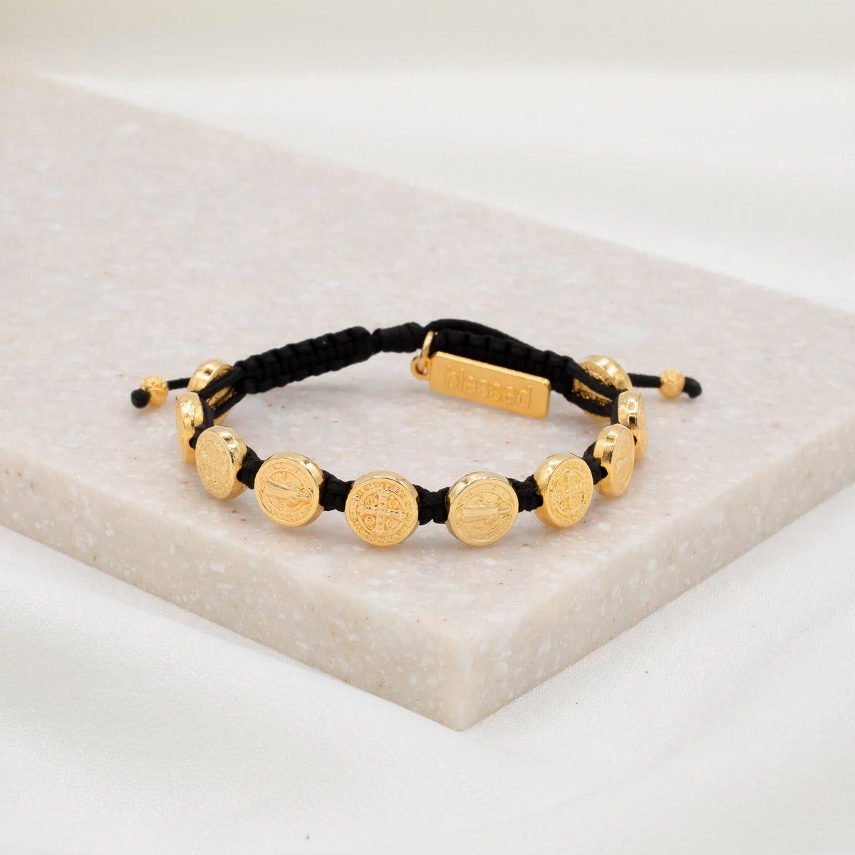 Benedictine Blessing Bracelet, Color: Black / Gold
