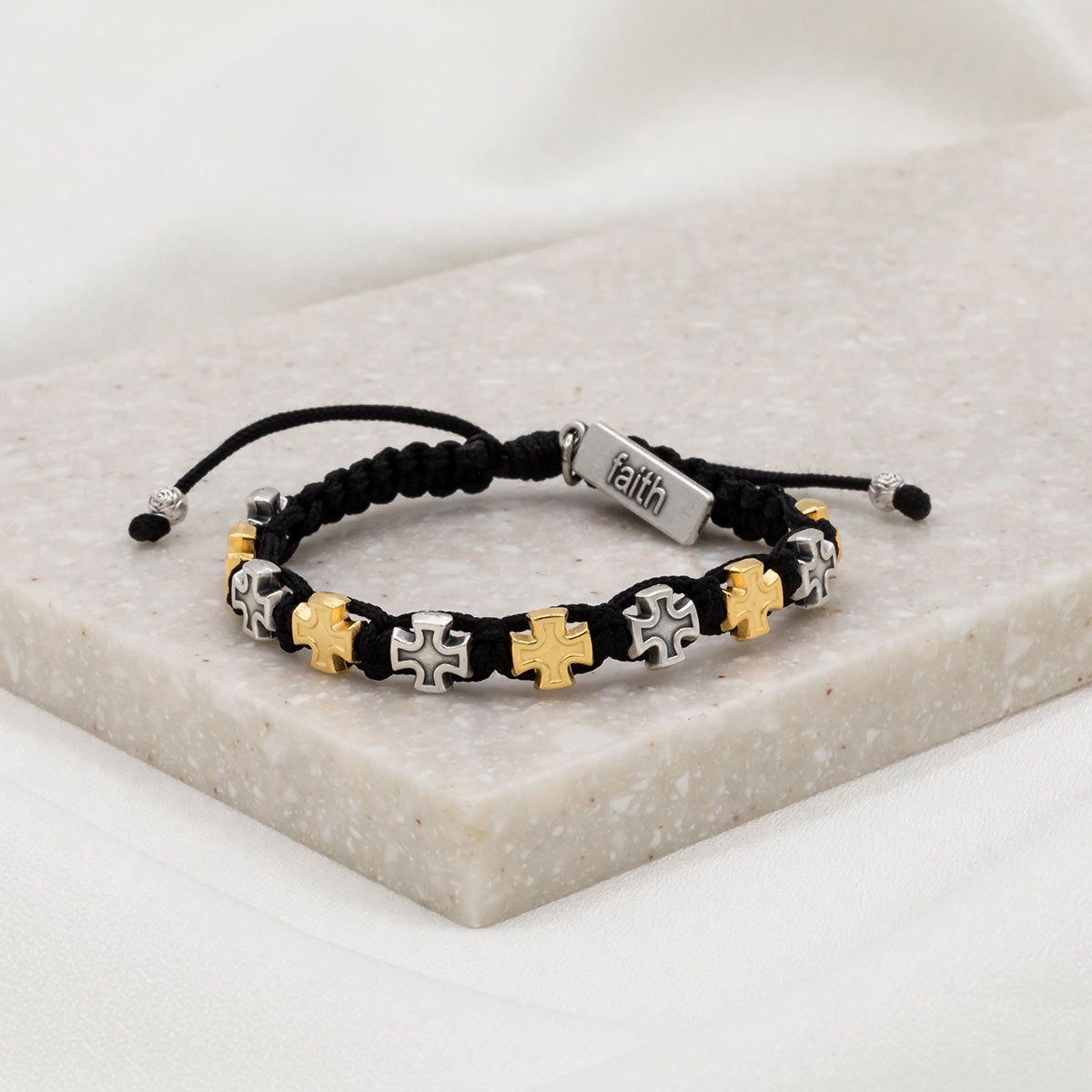 Faith Blessing Bracelet, Color: Black / Mixed