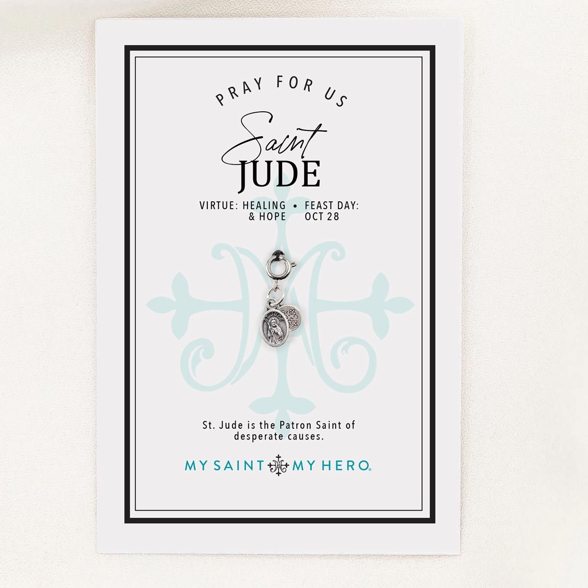 St. Jude Charm - Silver / Small