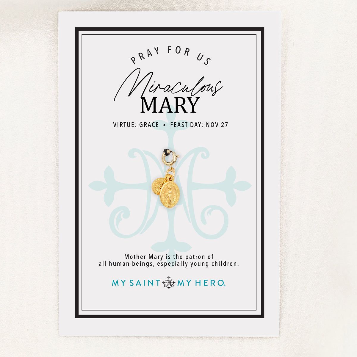 Miraculous Mary Charm - Gold / Small