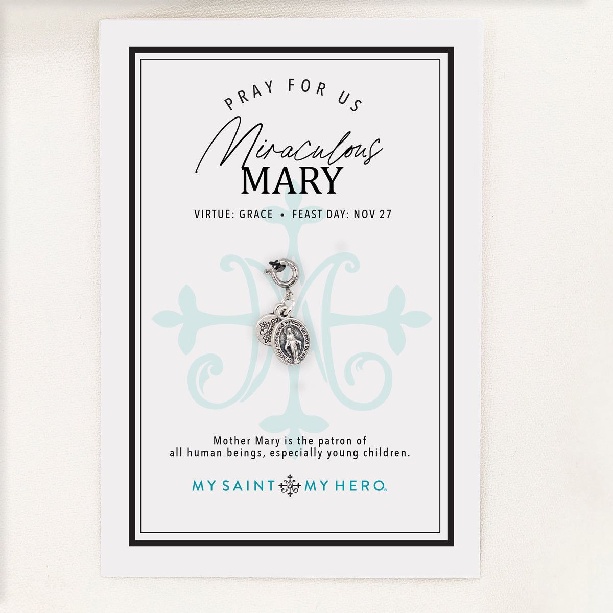 Miraculous Mary Charm - Silver / Small