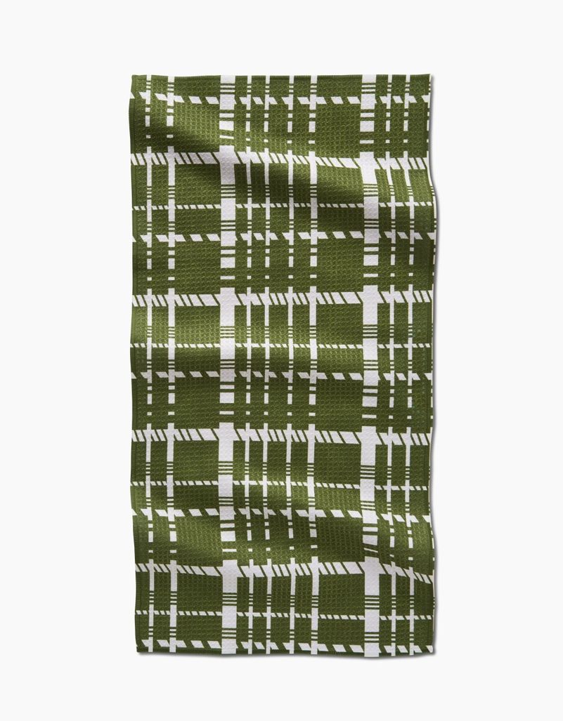 Geometry Cutoff Plaid Bar Towel