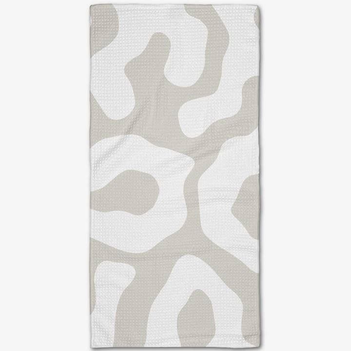 Geometry Off White Bar Towel