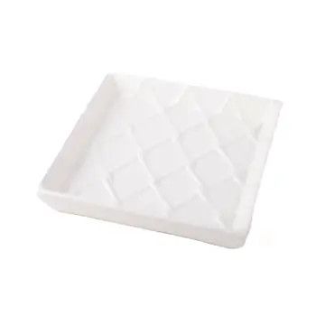 White Textured Cocktail Napkin Tray