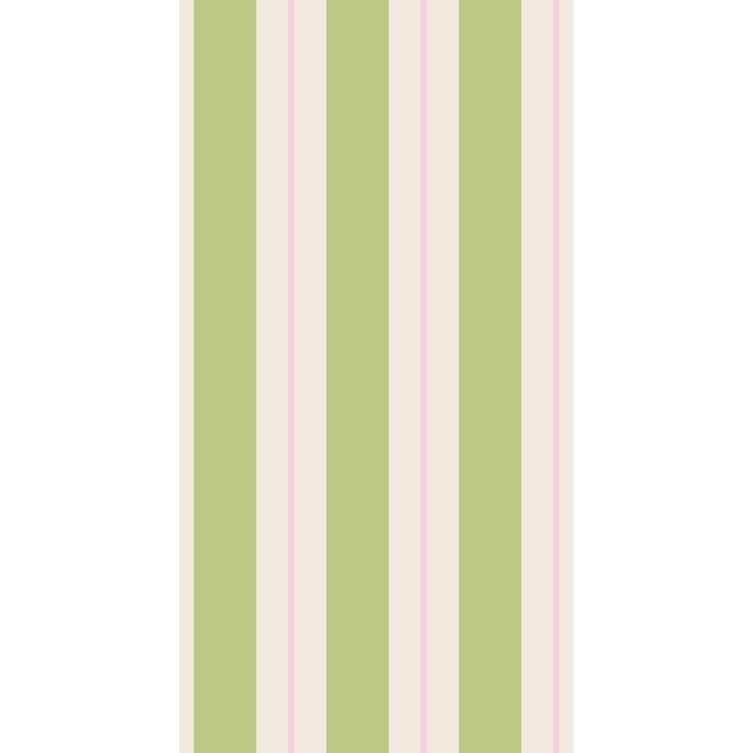 Green &amp; Pink Striped Guest Napkin