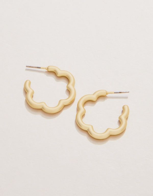Spartina Daisy Hoop Earrings Gold
