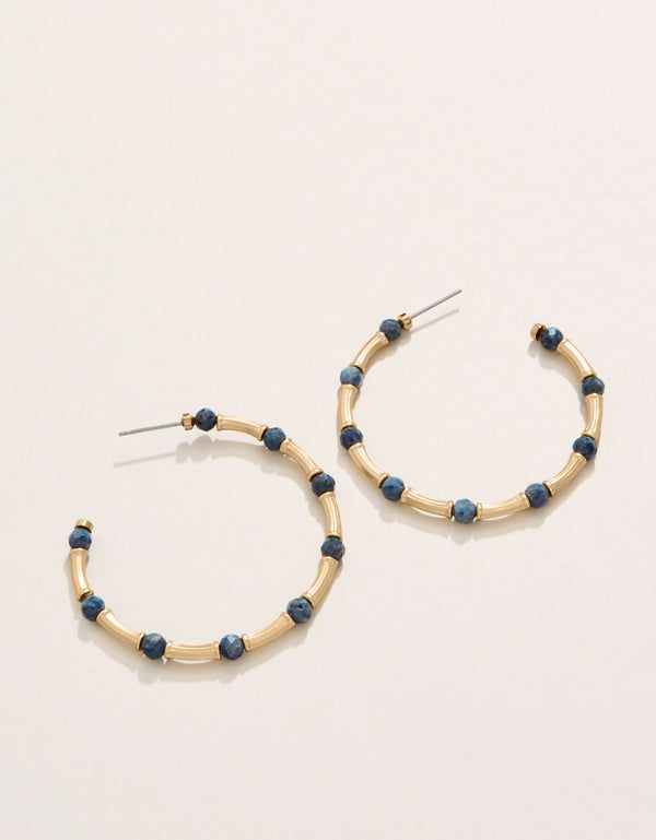 Spartina Calm Waters Hoop Earrings Blue