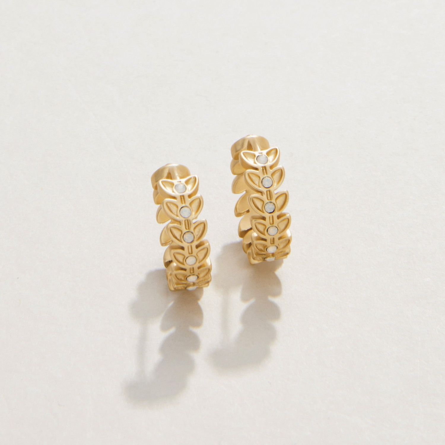 Spartina Parkwood Petite Hoop Earrings Opal