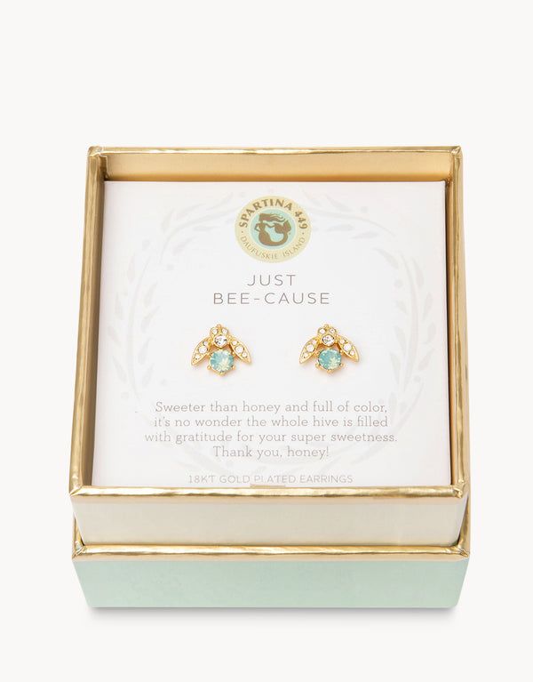 Spartina SLV Stud Earrings Just Bee-cause