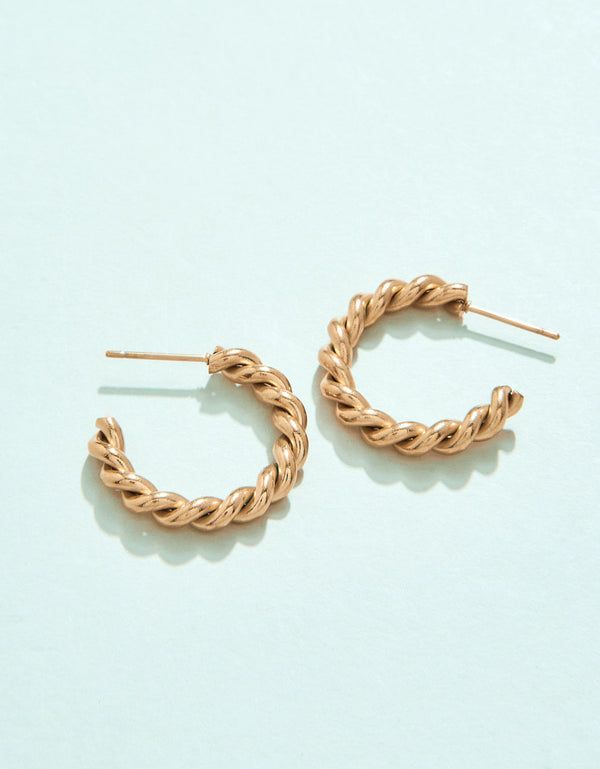 Spartina SP Mitchelville Hoop Earrings Gold