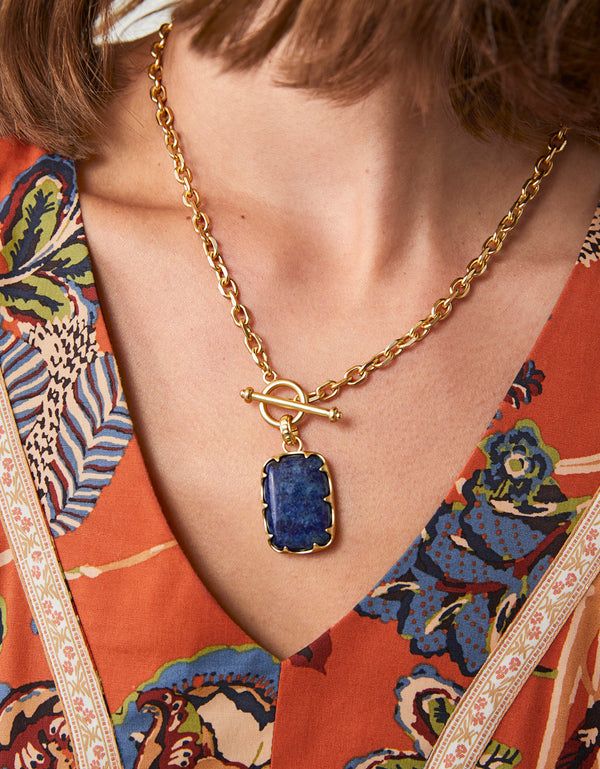 Spartina Coralie Toggle Necklace 18“ Blue