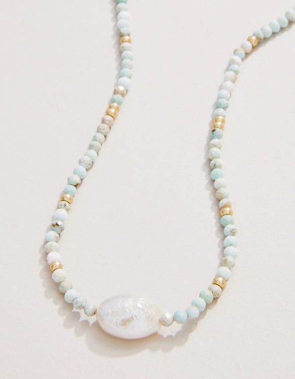 Spartina Harmony Beaded Necklace Turquoise/Pearl