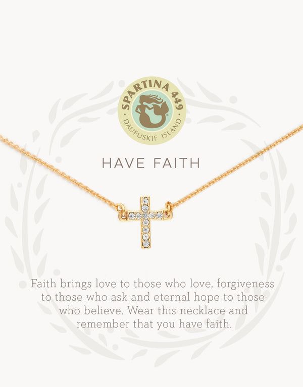 Spartina SLV Have Faith Necklace Gold