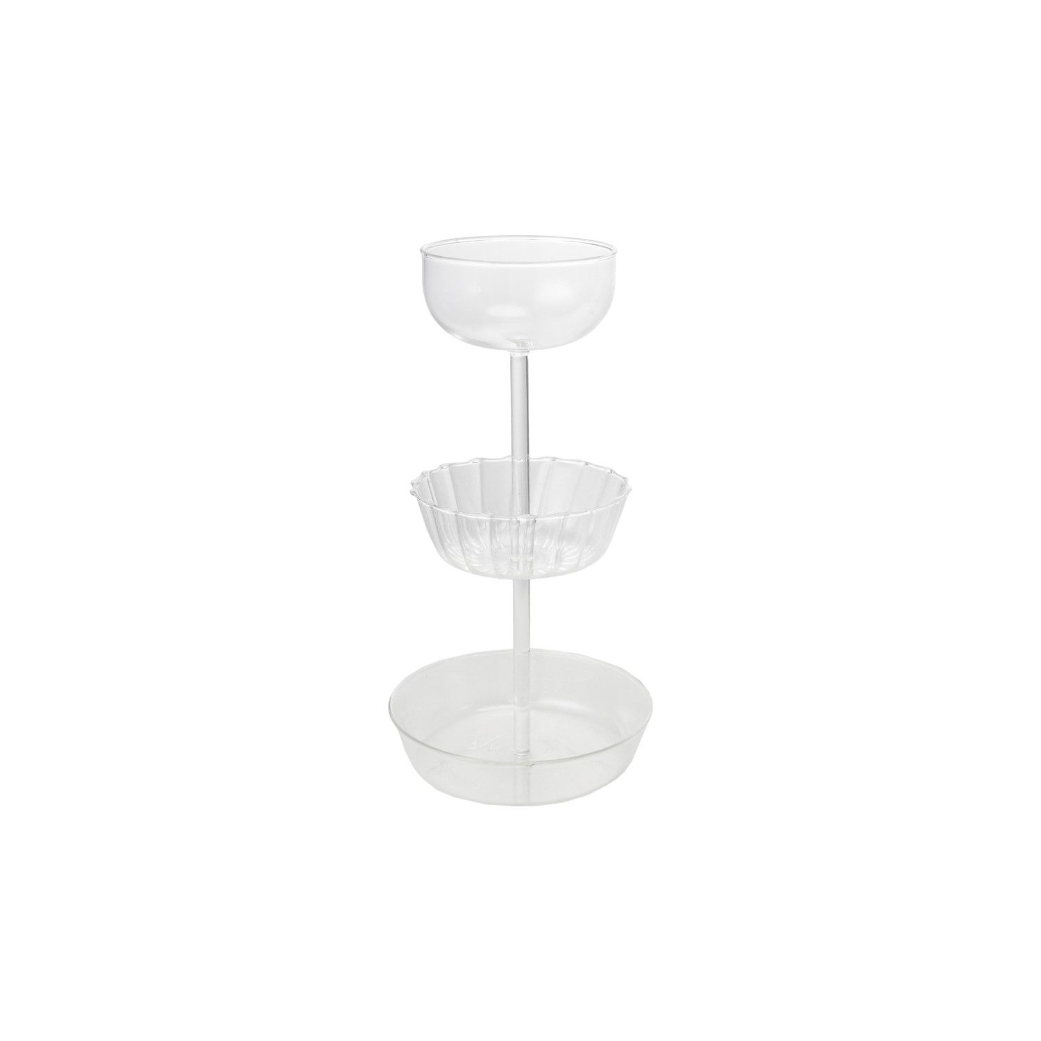 3 Tiered Glass Serving Tray