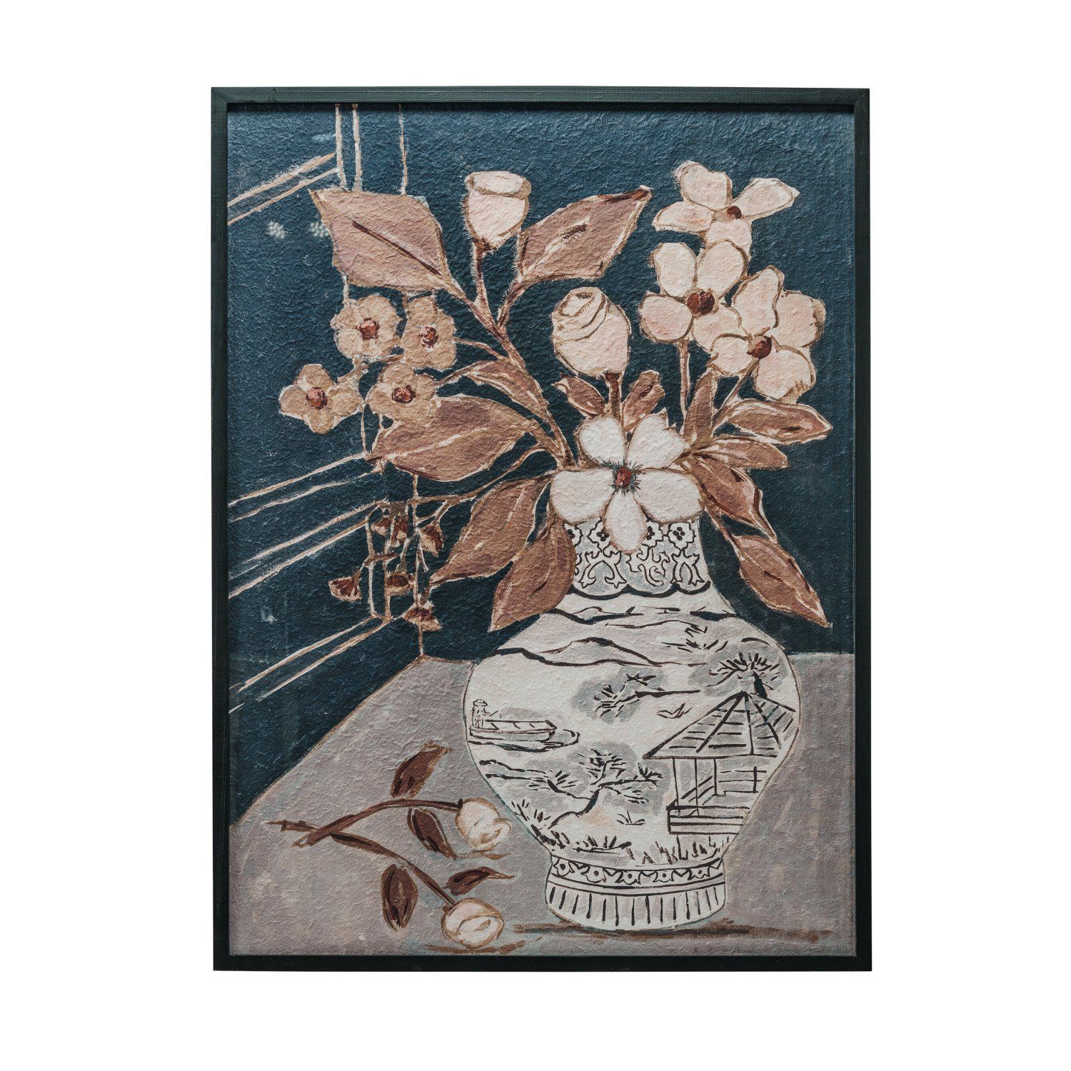 Framed Flowers in Vase Artwork