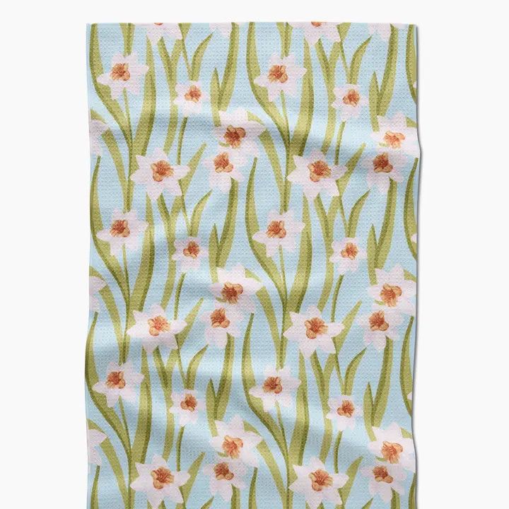 Geometry Daffodil Sky Kitchen Tea Towel