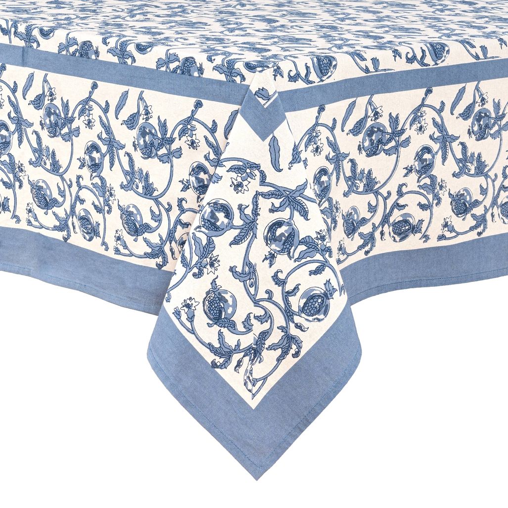 Granada Cornflower Blue Tablecloth 71&quot; x 106&quot;