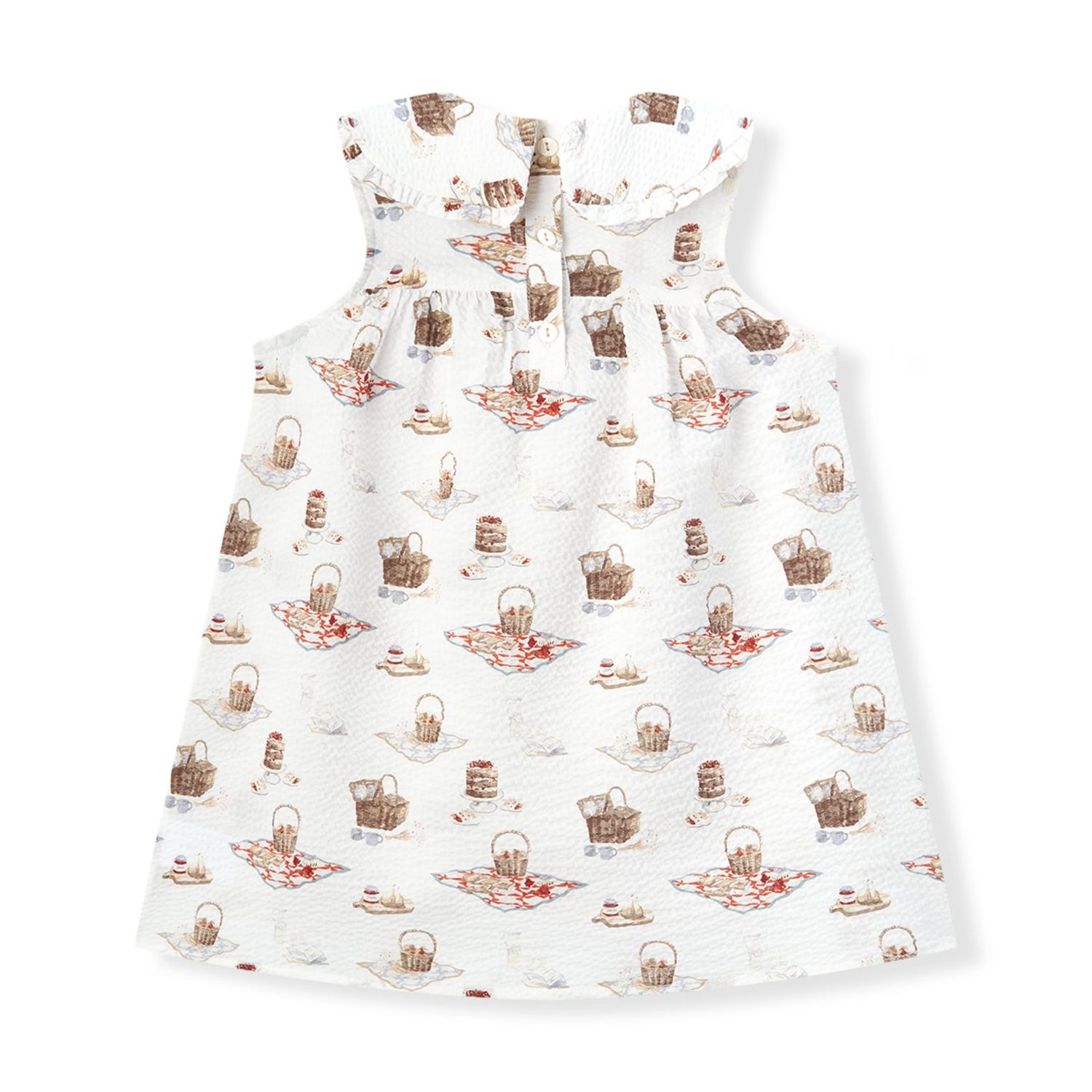 Milkbarn Ruffle Collar Dress - Picnic 18 - 24M