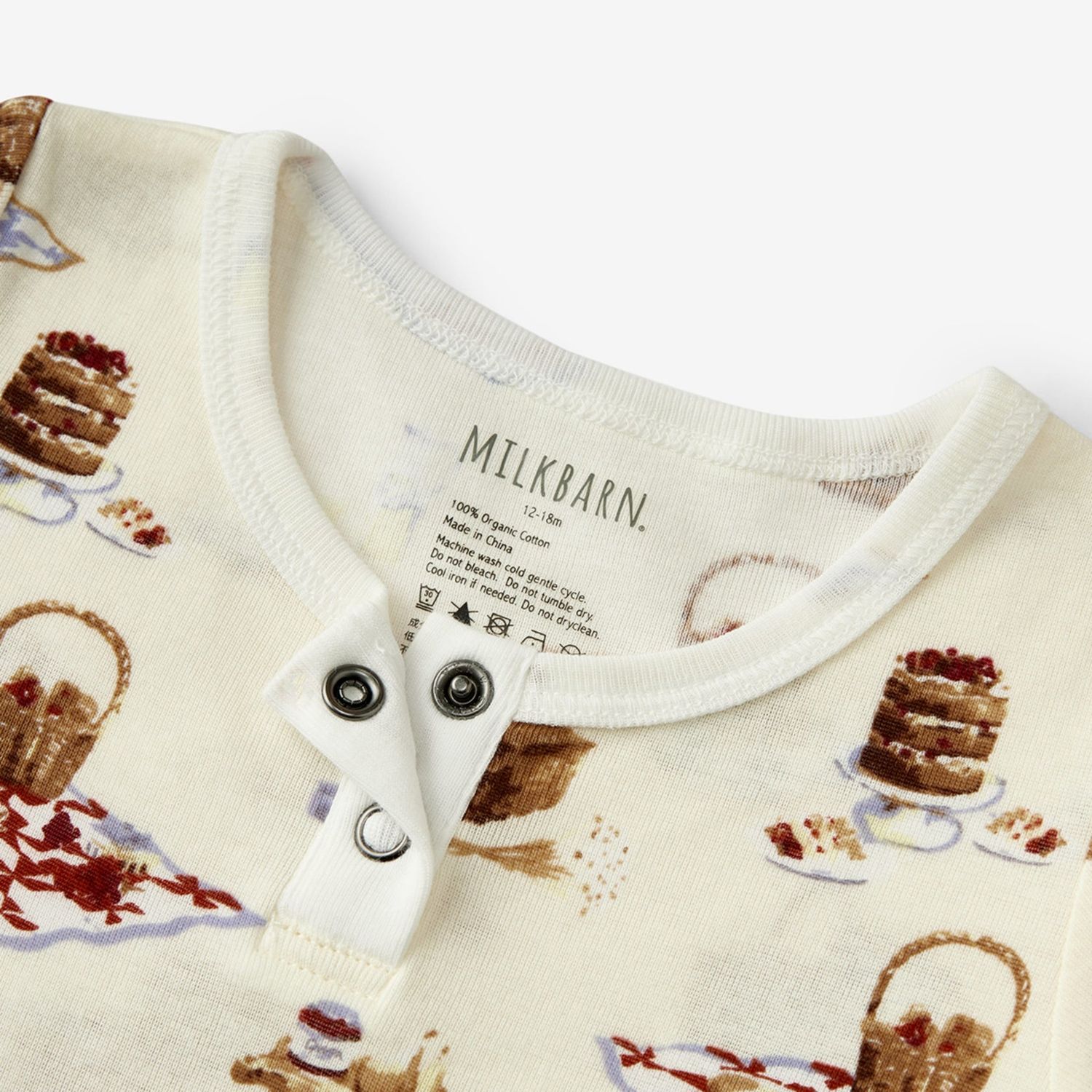 Milkbarn Cotton Shortall Picnic 3-6M