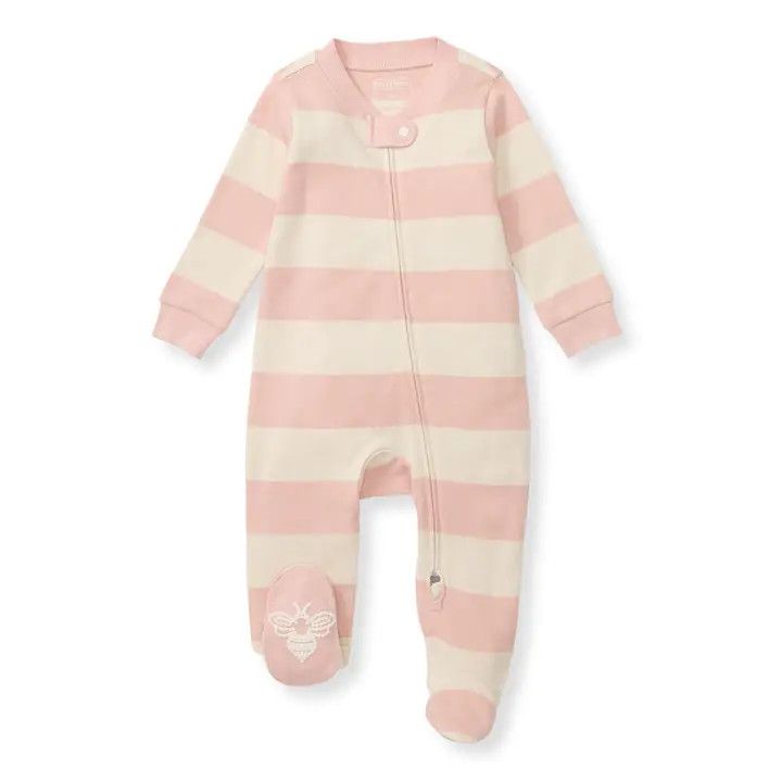 Pink Rugby Striped Pajamas - NB