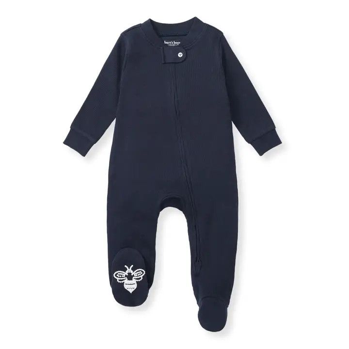 Navy Ribbed Pajamas - NB