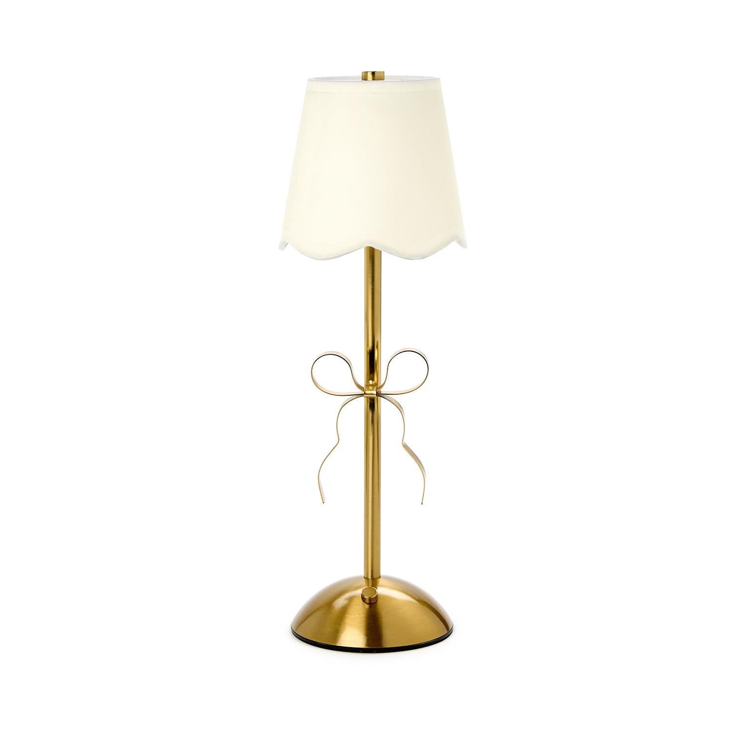 Gold Bow Cordless Table Lamp