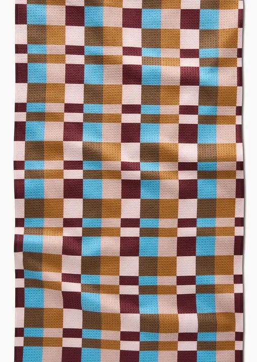Geometry Kitchen Tea Towel - Cozy Day Checkers