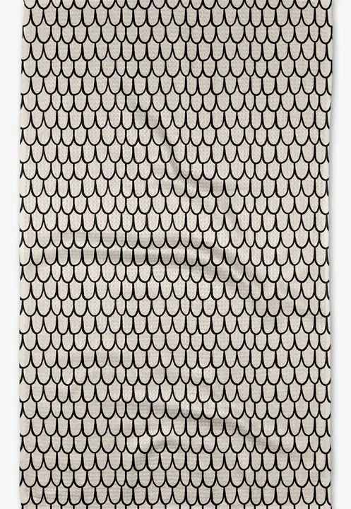 Geometry Kitchen Tea Towel - Fish Scale Scribble