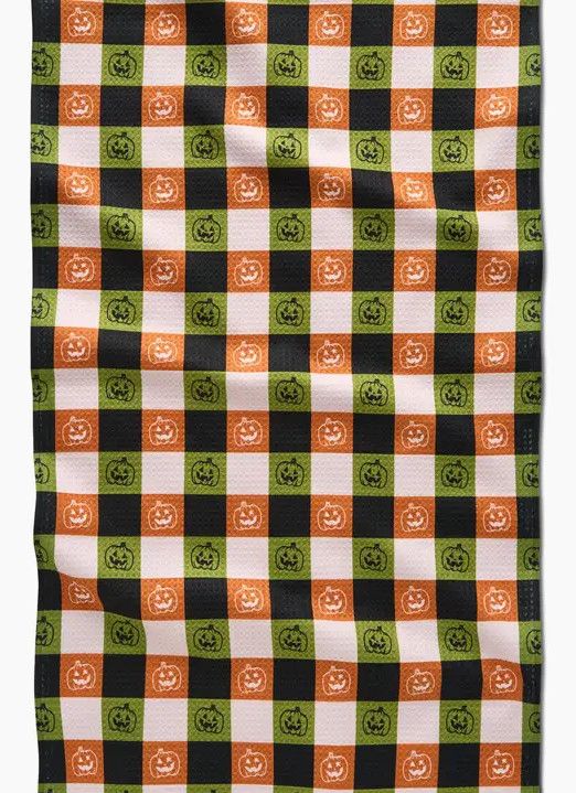 Geometry Kitchen Tea Towel - Jack -o- Lantern
