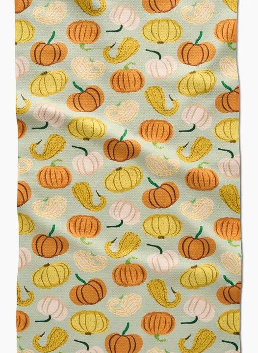 Geometry Kitchen Tea Towel - Pumpkins &amp; Gourds