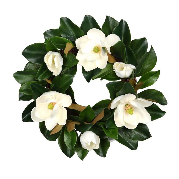 Magnolia Wreath w/ Blooms