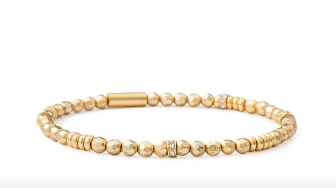 Spartina Stretch Bracelet Faceted Gold