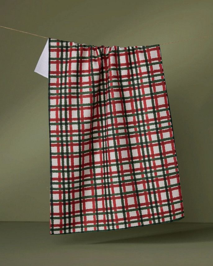 Geometry Holiday Charm Kitchen Tea Towel