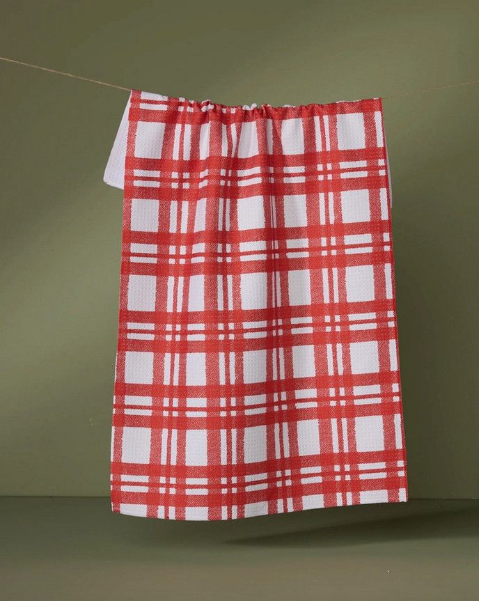 Geometry Tartan Tea Kitchen Tea Towel